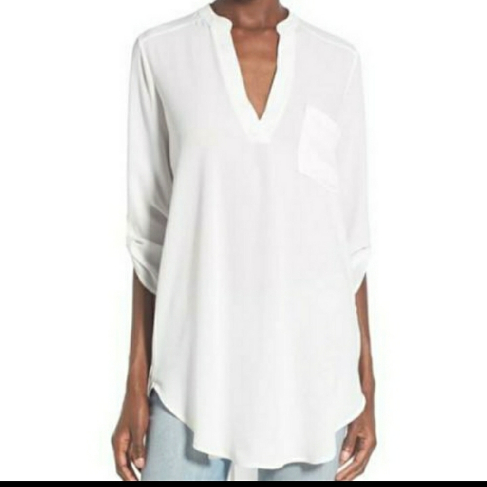 LUSH Perfect Henley tunic top